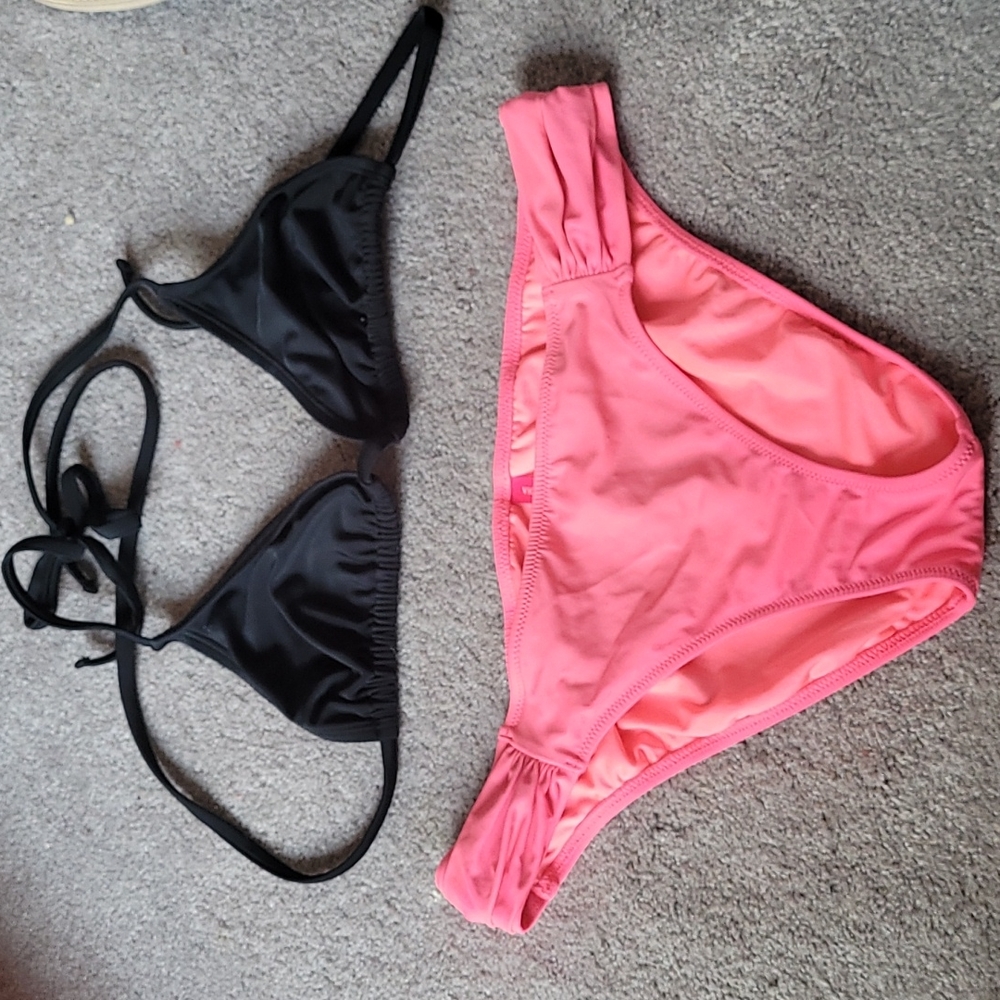 Victoria secret black/pink bathing suit
